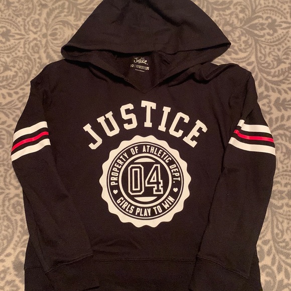 Justice Other - Black justice hoodie size 10